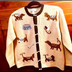 Vintage Talbots Dachshund Dog Sweater